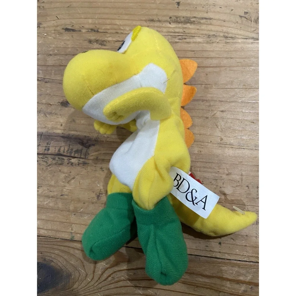 Vtg Yellow Yoshi Super Mario Bros Nintendo 64 N64 Beanie Plush BD&A EUC (No Tag)